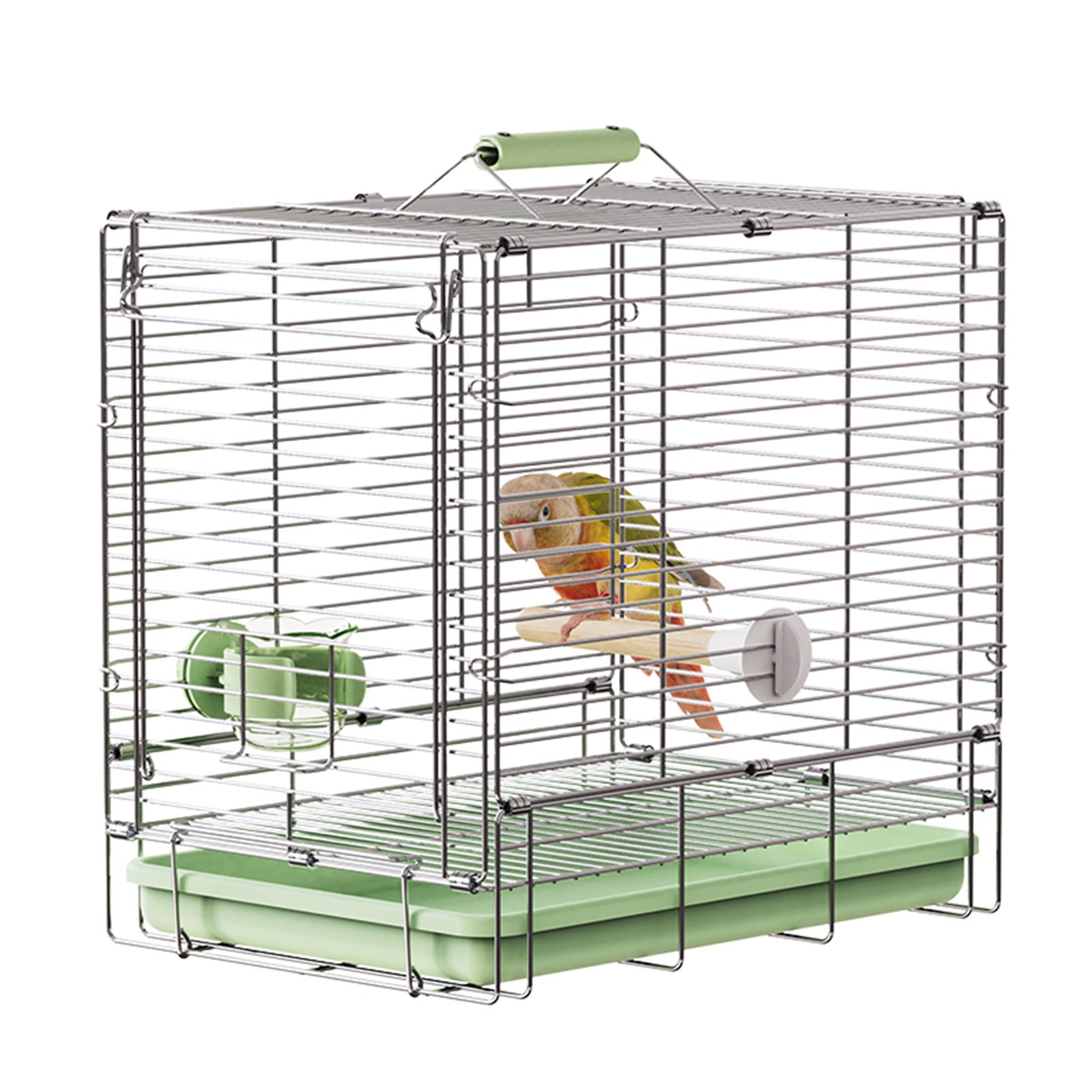 304 stainless steel portable folding bird travel cage