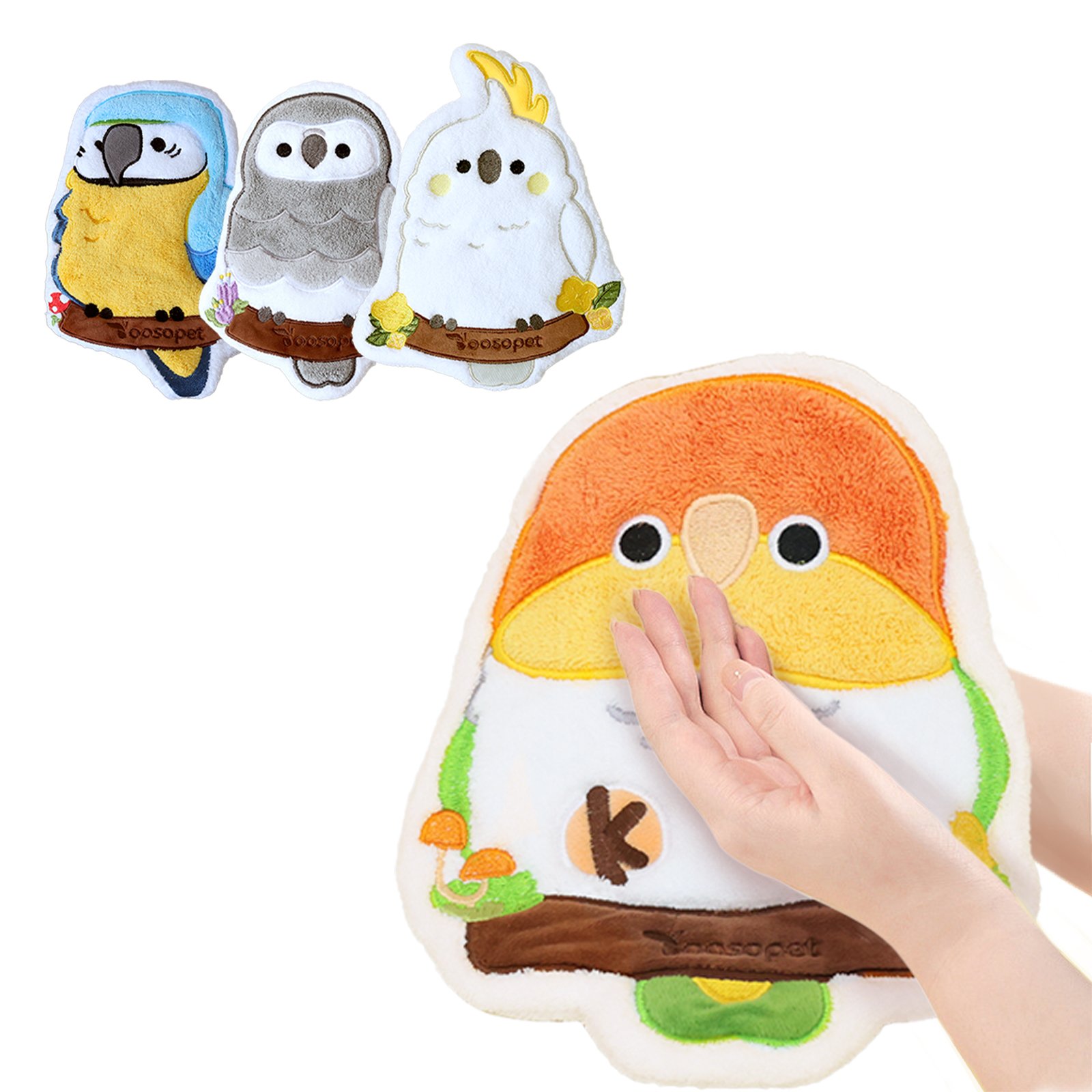 Bird-themed merchandise parrot hand towels