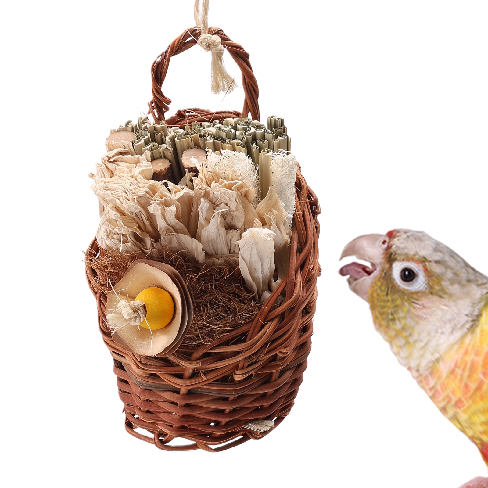 Bird Toys vine woven basket